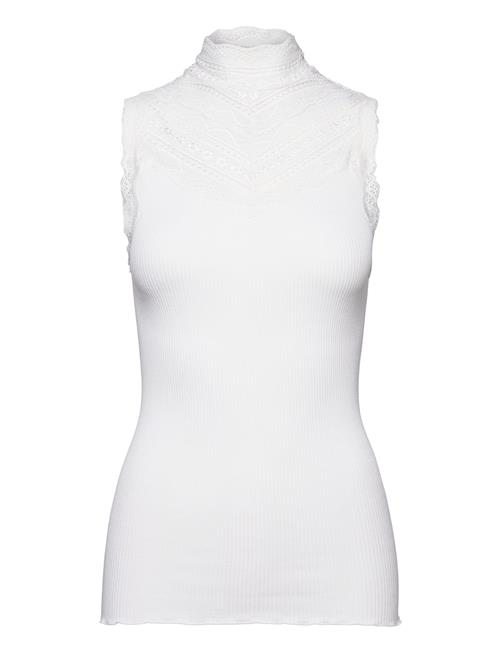 Rwbenita Sl Turtleneck Lace Top Rosemunde White