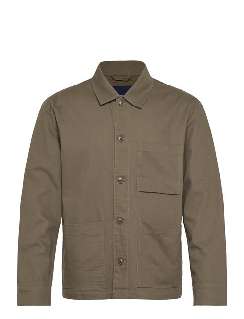 Linen Blend Overshirt Lindbergh Khaki