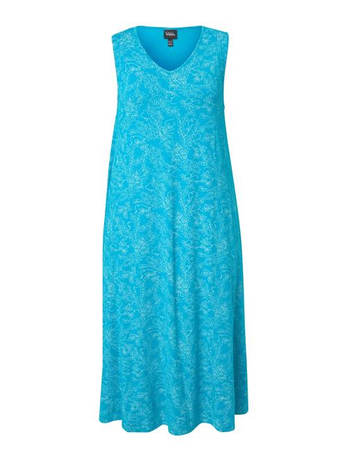 Ulla Popken Sommerkjole  aqua / hvid