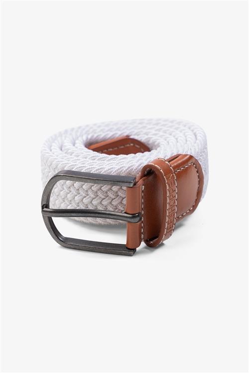 Elastisk bælte - Hvid - 105-cm - TeeShoppen