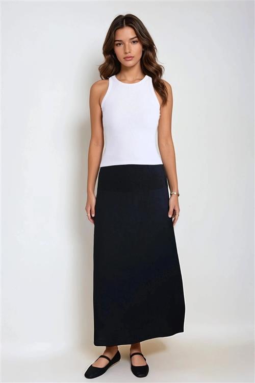 Linn Smock Ancle Skirt - Sort - S - Vero Moda