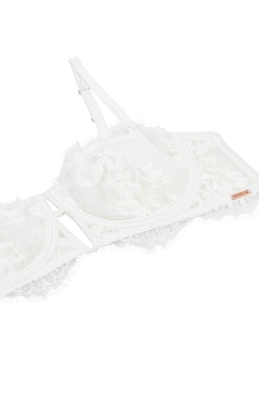 Se Hunkemöller Ikke-formstøbt longline bøjle-bh Tiah hvid ved Hunkemøller