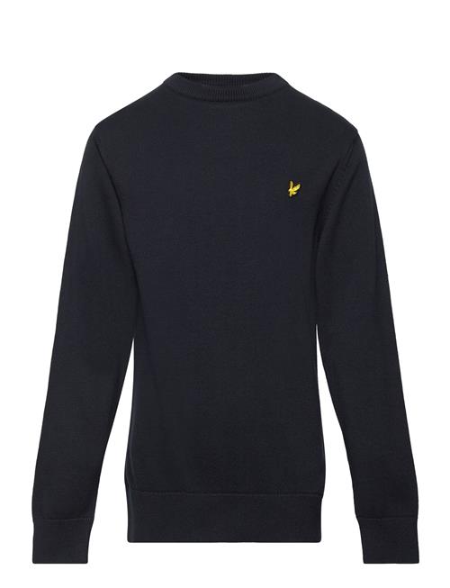 Se Cotton Crew Neck Jumper Lyle & Scott Navy ved Booztlet