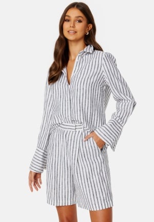 BUBBLEROOM CC Linen striped shirt Striped 34
