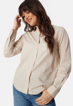 GANT Reg Poplin Shirt Grey-beige 34