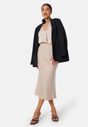 BUBBLEROOM Demi Satin Top Light nougat S