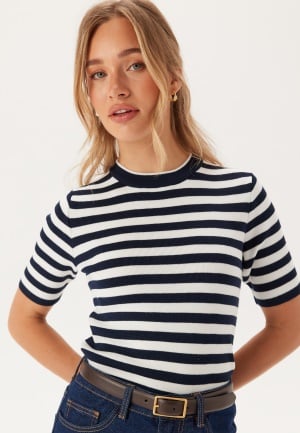 Object Collectors Item Objester S/S new knit pullover Sky Captain Stripes:Cloud danc XS