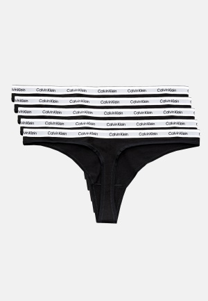 Calvin Klein 5 pack Thong (Low-Rise) BLACK/BLACK/BLACK/BLACK/BLACK XS