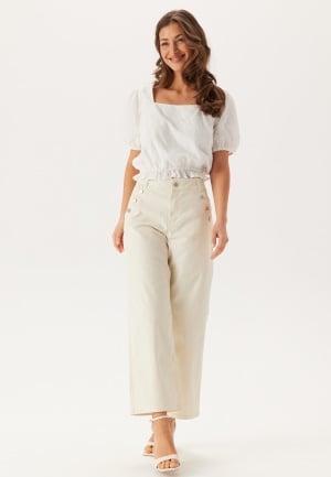 VILA Viemma High Waist wide button jeans Birch 36