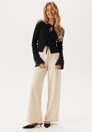 BUBBLEROOM Wide Soft Trousers Light beige XS