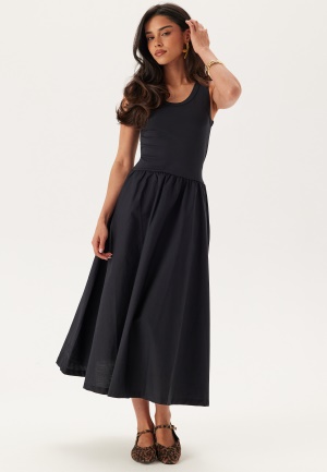 GANT Midi Jersey Woven Combo Dress Black XS