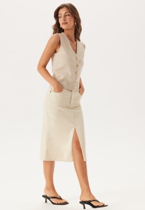 Object Collectors Item Objellen Mw Midi Twill Skirt Sandshell XS