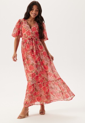 VILA Vipalma S/S ANKLE DRESS ANKLE  Dubarry Aop:flowers 34