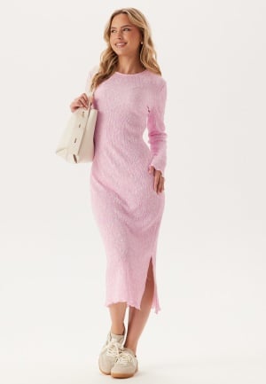 Pieces Pcflora Ls Midi Dress Roseate Spoonbill Aop:flower S