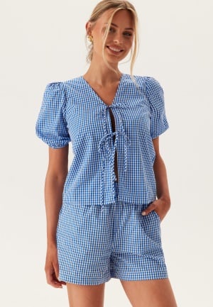 VILA Visonja Hw Shorts Mazarine Blue Checks:white Che 34