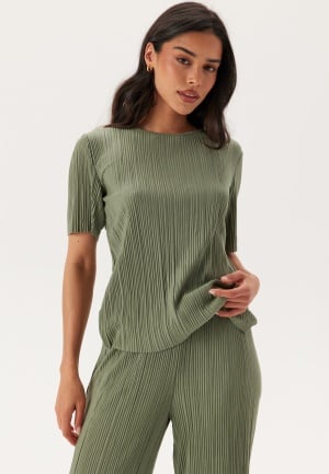 VILA Viplisa O-neck S/S Top Oil Green XS