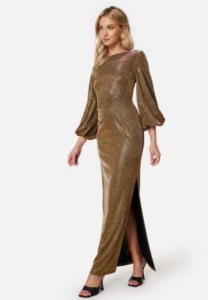 Bubbleroom Occasion Liise Sparkling Gown Gold-coloured / Black 42