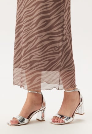 BUBBLEROOM Mid Heel Sandal Silver 37