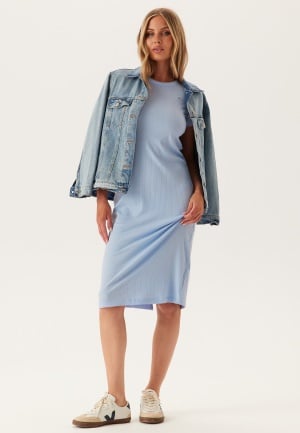 TOMMY JEANS Tjw Rib Bodycon Midi Dress C3q Sweet Blue S