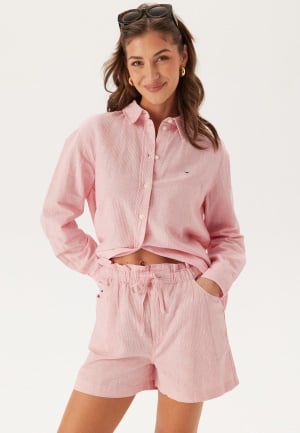 TOMMY JEANS Tjw Cotton Linen Short Th3 Precious Pink/STRIPE S