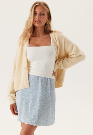 Pieces Pcflora Hw Short Skirt Cashmere Blue Aop:small Flower S