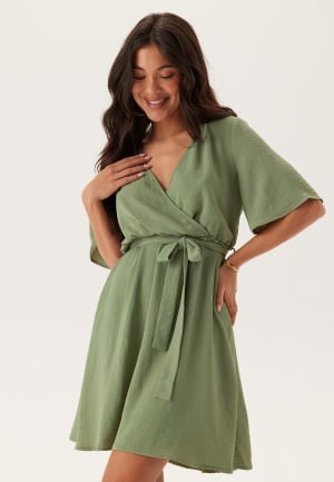 VILA Vijosa 2/4 WRAP DRESS  Oil Green 36