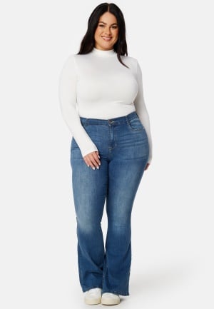BUBBLEROOM Tove High Waist Flared Superstretch Medium blue 46