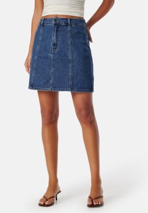 Se Object Collectors Item Objcarol Denim Short Skirt Denim S ved Bubbleroom