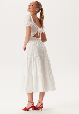 BUBBLEROOM Smock Maxi Dress White M