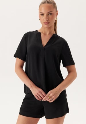 BUBBLEROOM V-neck Blouse Black M