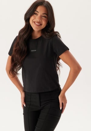 Calvin Klein Jeans Placed Institutional Baby Tee BEH Ck Black M