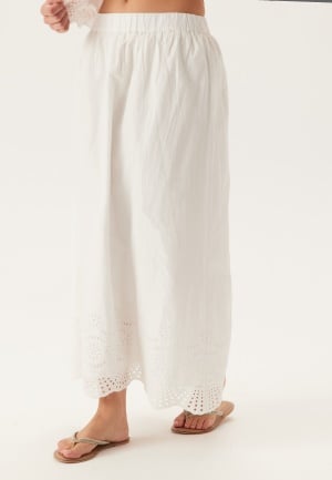 ONLY Onllou Life Emb Long Skirt Bright White M