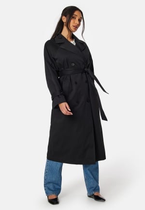 BUBBLEROOM Belted Midi Trenchcoat Black 38