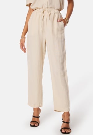 BUBBLEROOM Linen Blend Pants Light beige L