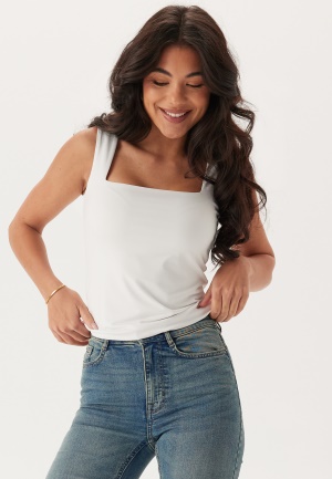 BUBBLEROOM Square Neck Top White L