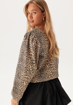Pieces Pcfia Ls Denim Revisible Tie T Black Aop: Leo L