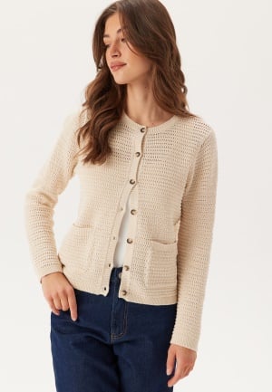 SELECTED FEMME Slfvinna Ls Structure Knit Car Birch L