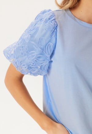 VILA Visimonia O-neck S/S TOP TOP T Kentucky Blue L