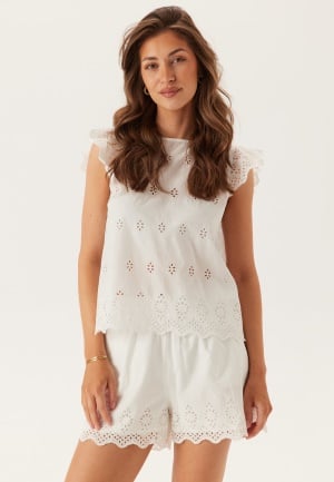 ONLY Onllou Life Emb Loose Shorts  Bright White L