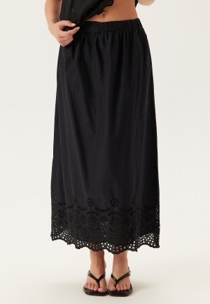 ONLY Onllou Life Emb Long Skirt Black L