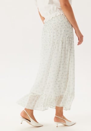 VERO MODA Vmsmilla H/W ANKLE SKIRT ANKLE Bright White Aop: Airy Blue Jo L