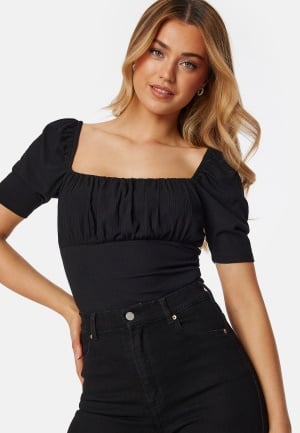 BUBBLEROOM Neija Short Sleeve Top Black L