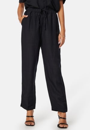 BUBBLEROOM Linen Blend Pants Black XL