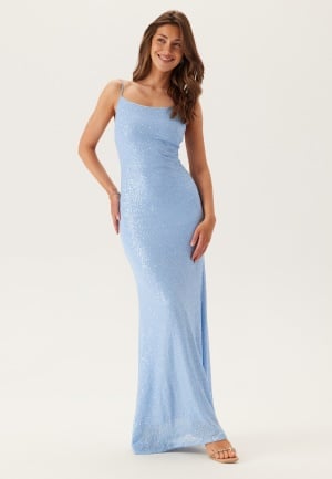 Bubbleroom Occasion Sequin Gown Light blue 2XL