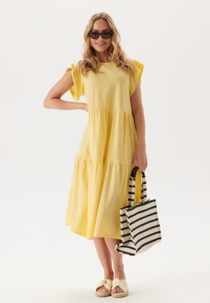 VILA Visummer S/S midi dress Pale Banana XL