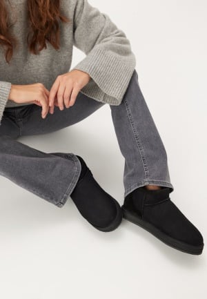 Shepherd Glasgow Sheepskin Boots Black 40