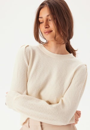 ONLY Onlkatia Ls Structure Puff O-n Whitecap Gray Detail:melange XL