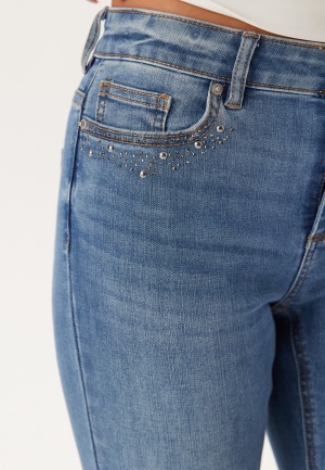 ONLY Onlwauw Mw Ank Sparkle Sk Dnm Medium Blue Denim XL/32