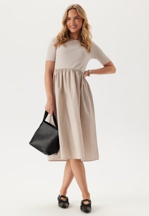 Pieces Pctonya Ss Midi Dress Silver Gray XL