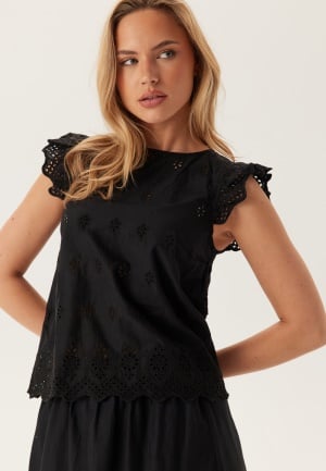 ONLY Onllou Life Emb S/S OPEN BACK  Black XL